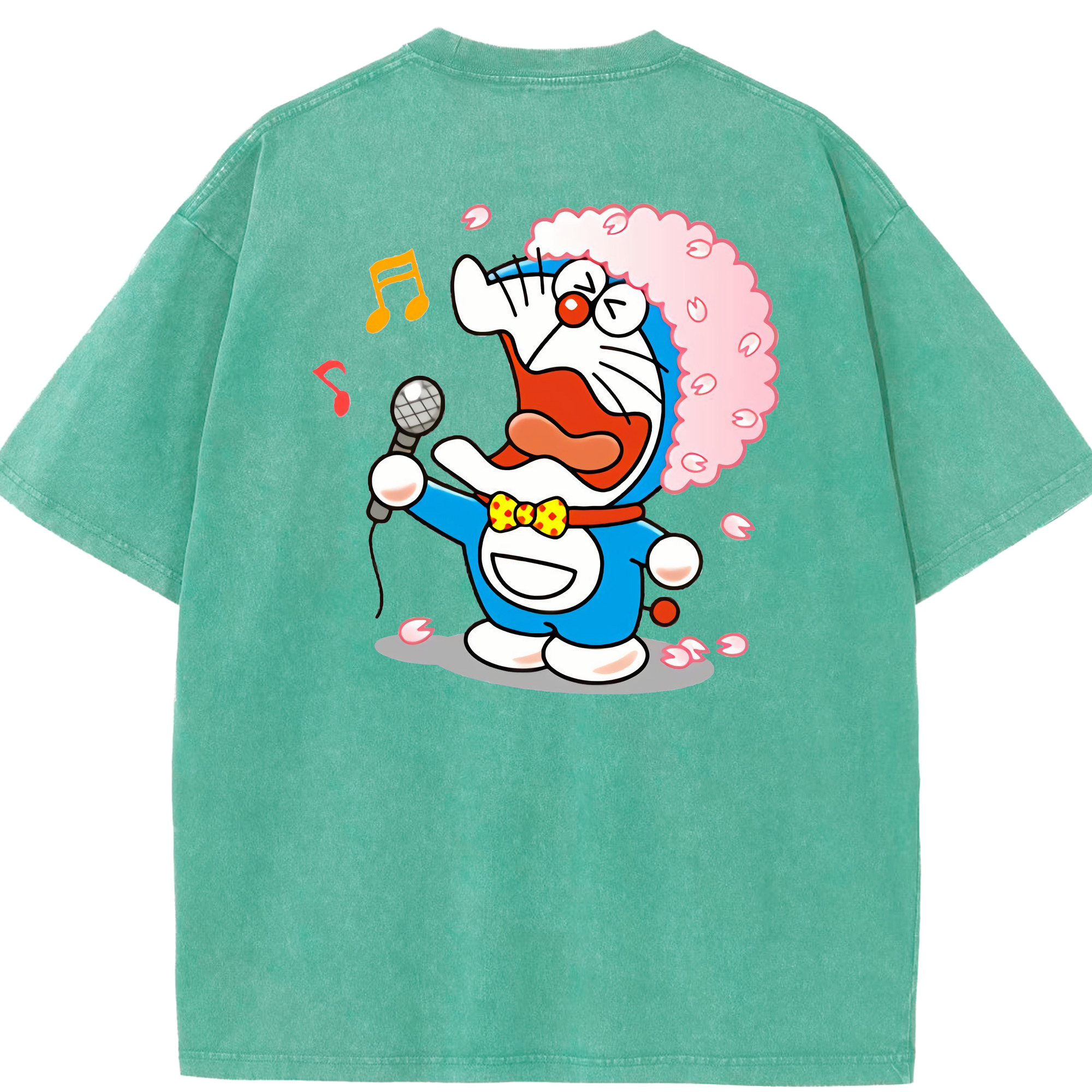 （画像用） ドラえもん Doraemon 綿100% ヴィンテージ風 半袖Tシャツ（背面プリント）